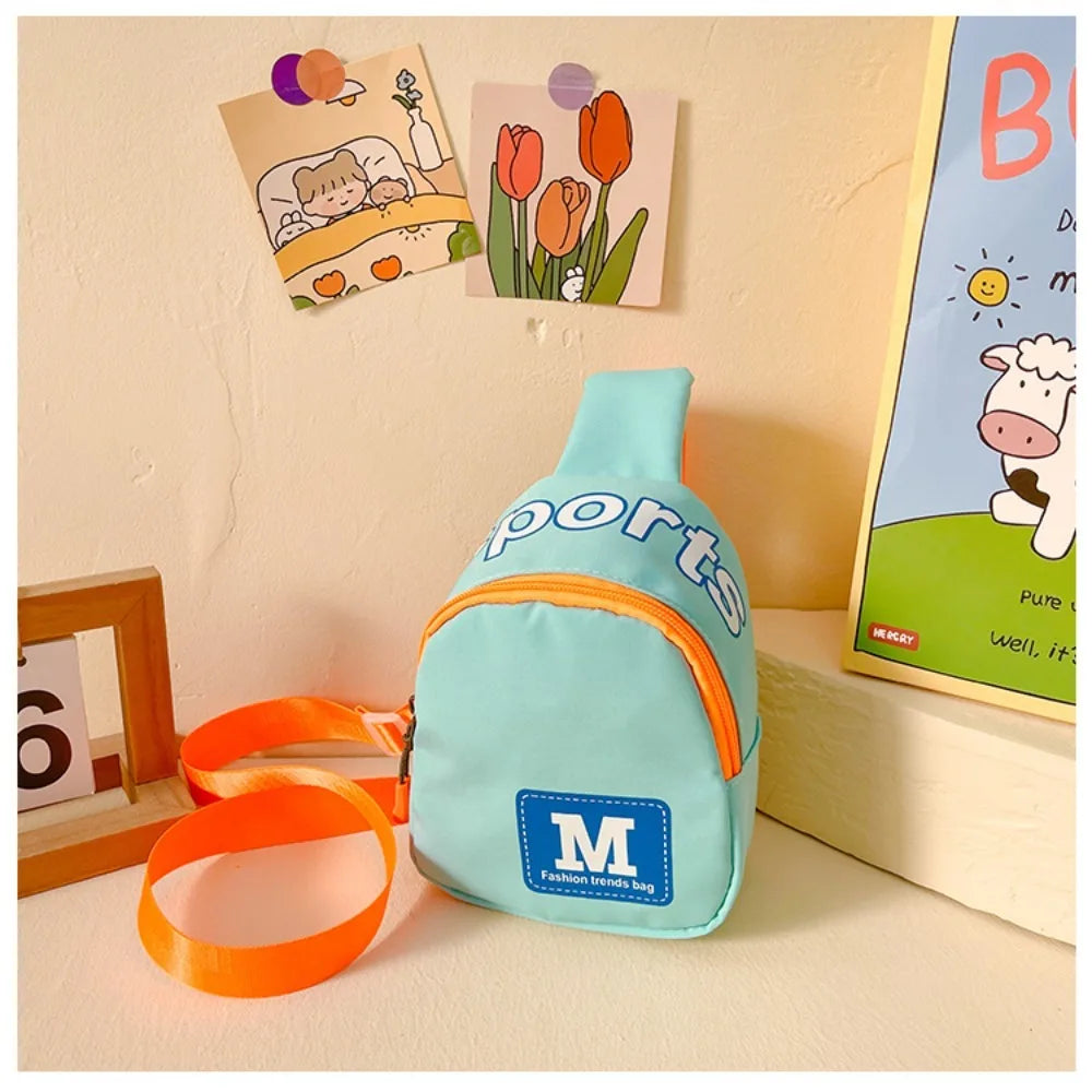 Letter Printed Chest Bag Girl's Boy's Single Shoulder Bag