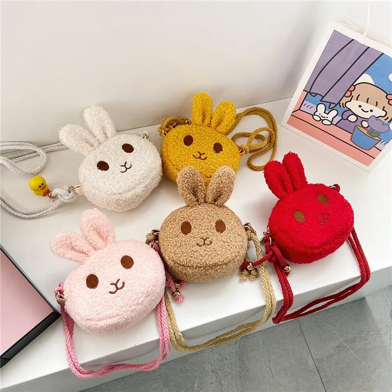 Cartoon Plush Shoulder Bag For Little Girl  Crossbody Bag