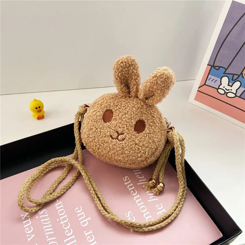 Cartoon Plush Shoulder Bag For Little Girl  Crossbody Bag