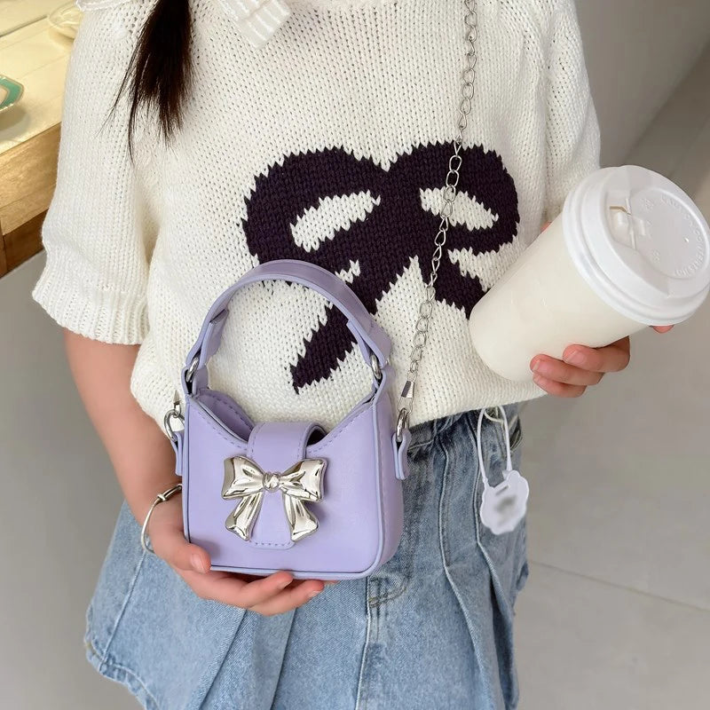 Korean Style Girl Princess Bag Cute Sweet Bow Chain Crossbody Bags