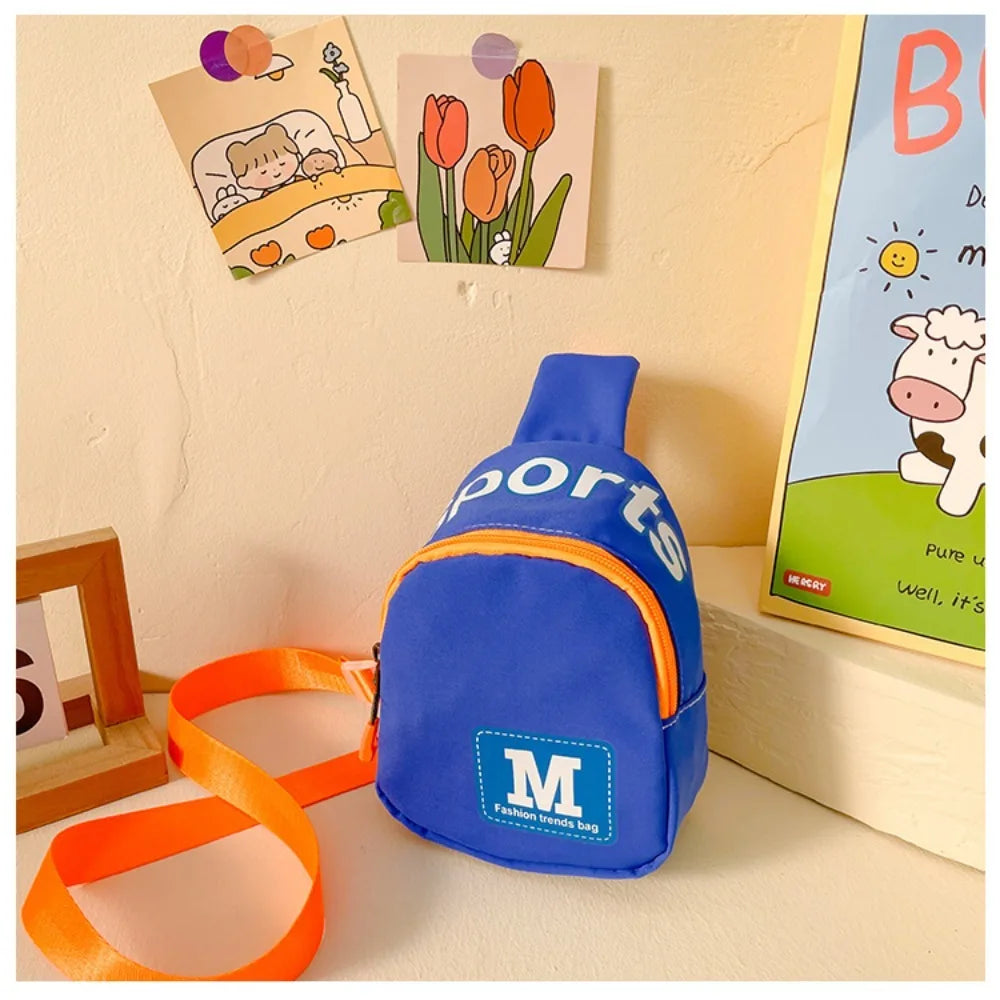 Letter Printed Chest Bag Girl's Boy's Single Shoulder Bag