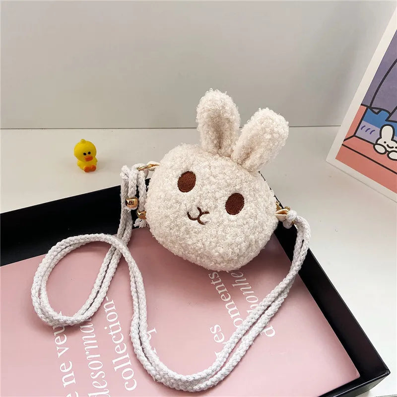 Cartoon Plush Shoulder Bag For Little Girl  Crossbody Bag