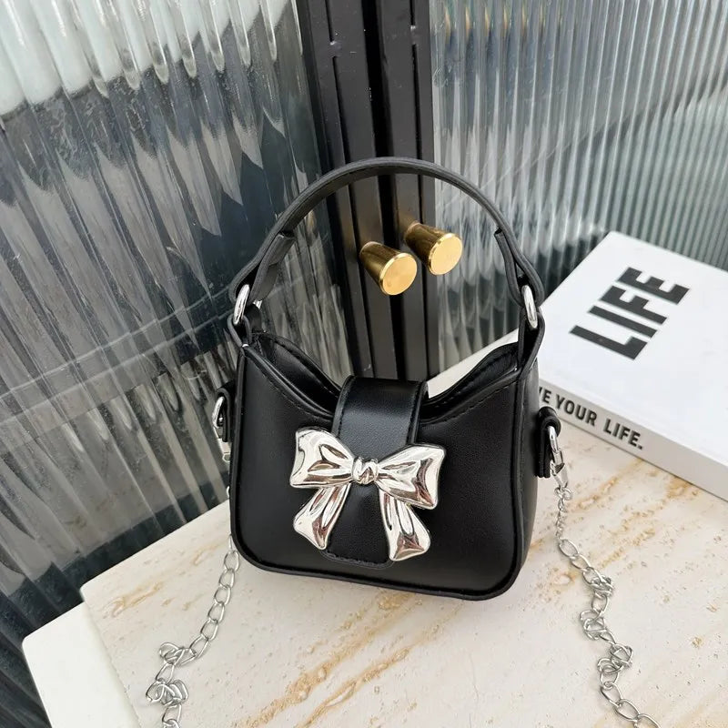 Korean Style Girl Princess Bag Cute Sweet Bow Chain Crossbody Bags