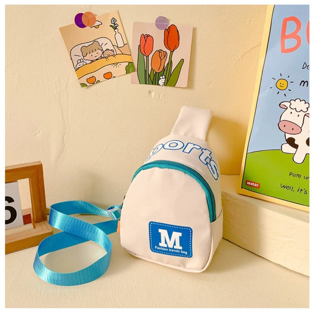 Letter Printed Chest Bag Girl's Boy's Single Shoulder Bag