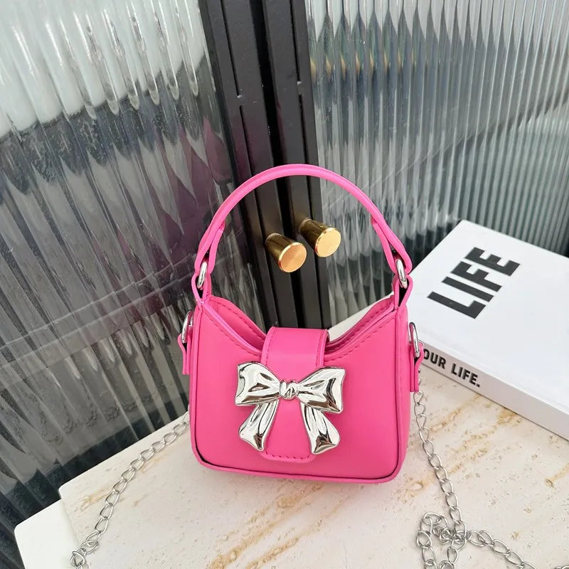 Korean Style Girl Princess Bag Cute Sweet Bow Chain Crossbody Bags