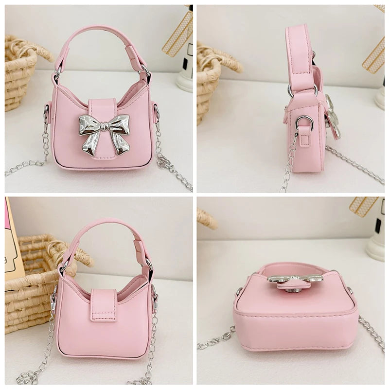 Korean Style Girl Princess Bag Cute Sweet Bow Chain Crossbody Bags