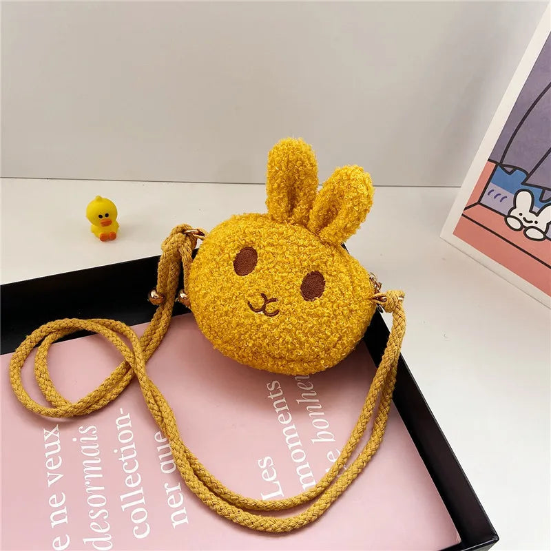 Cartoon Plush Shoulder Bag For Little Girl  Crossbody Bag