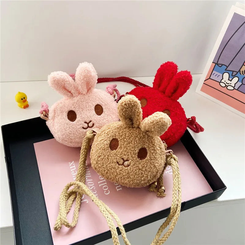 Cartoon Plush Shoulder Bag For Little Girl  Crossbody Bag