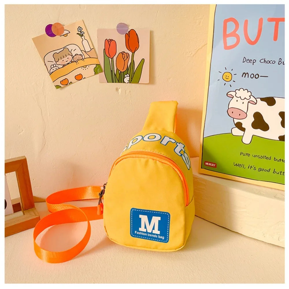 Letter Printed Chest Bag Girl's Boy's Single Shoulder Bag